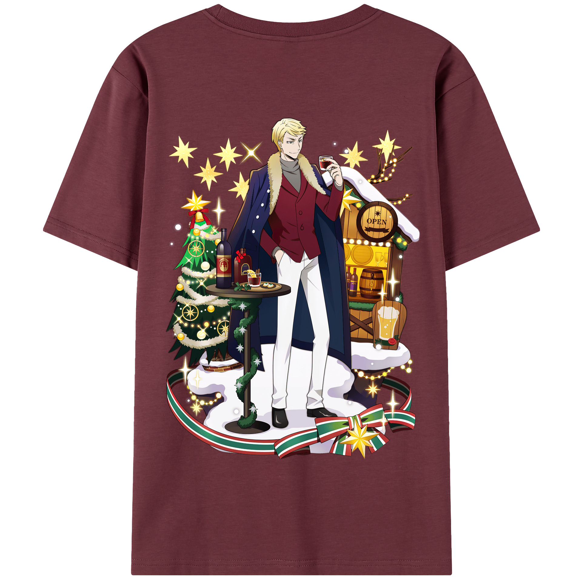 （画像用） 文豪ストレイドッグス Bungo Stray Dogs 綿100％半袖Tシャツ（背面プリント）